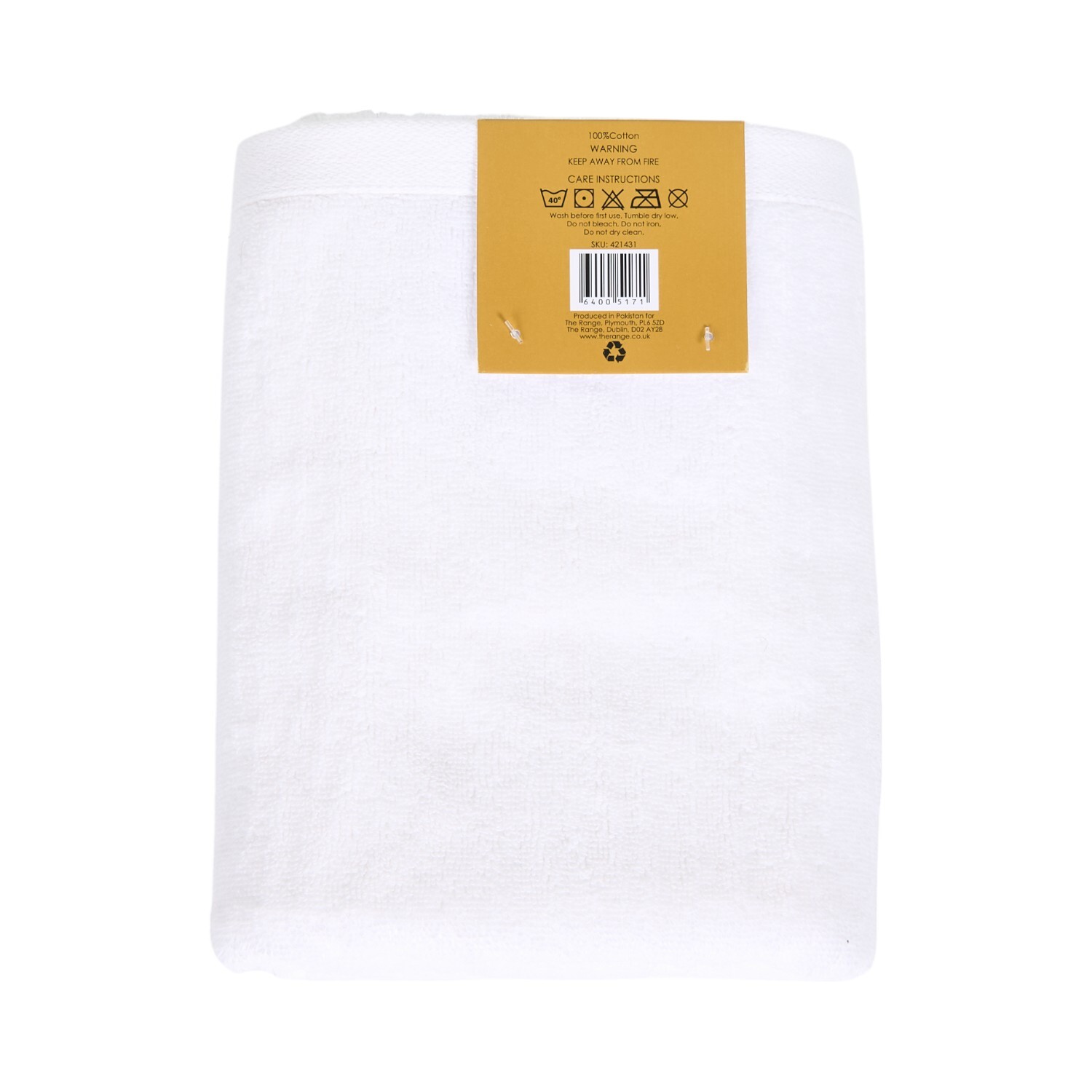 Gaia Hand Towel White Image 2