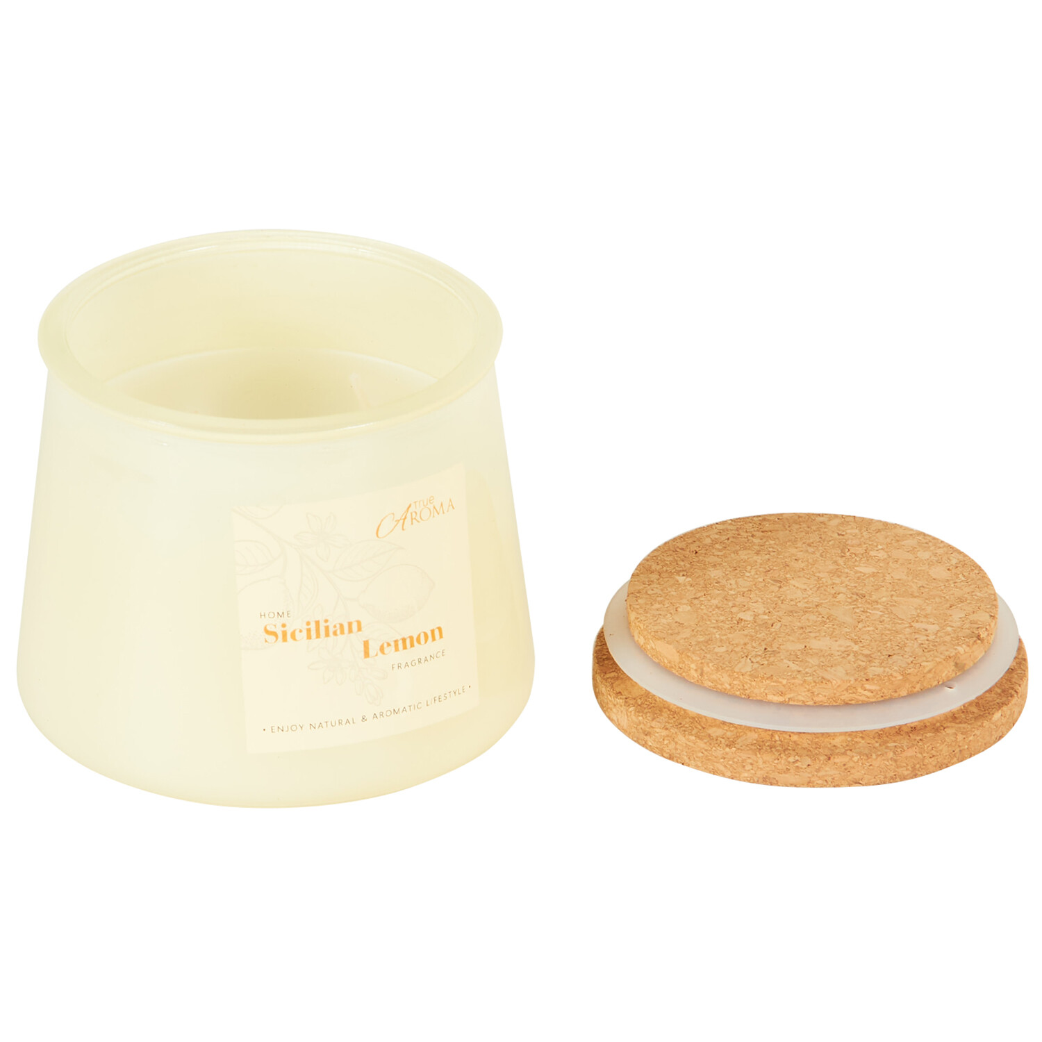 Sicilian Lemon Cork Candle - Yellow Image 4