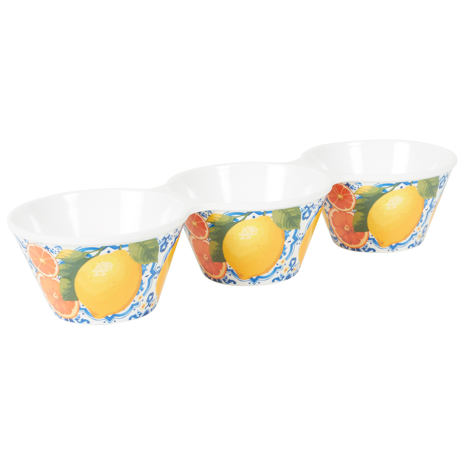 Dolce Vita Melamine 3 Section Bowl Blue Image 2