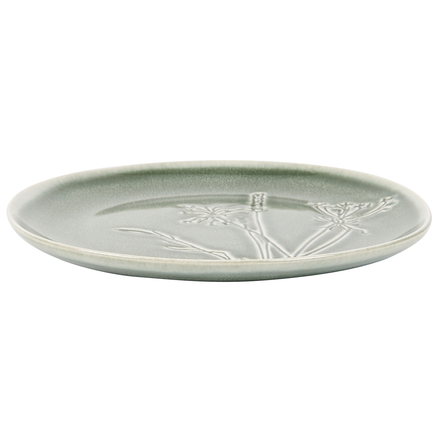 Sage Embossed Decal Plate - Green / Dinner Plate Image 3