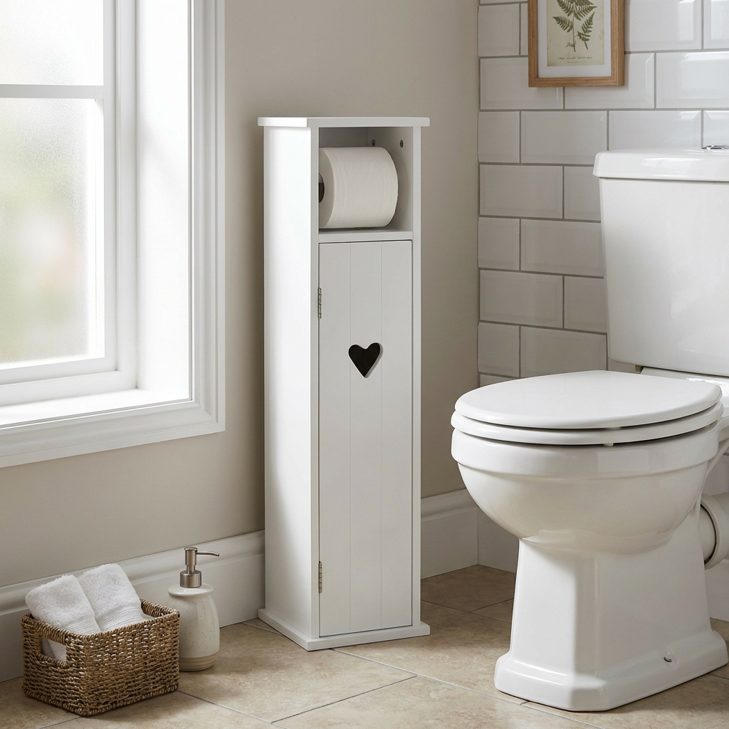 Oxford White Toilet Roll Holder Image 3