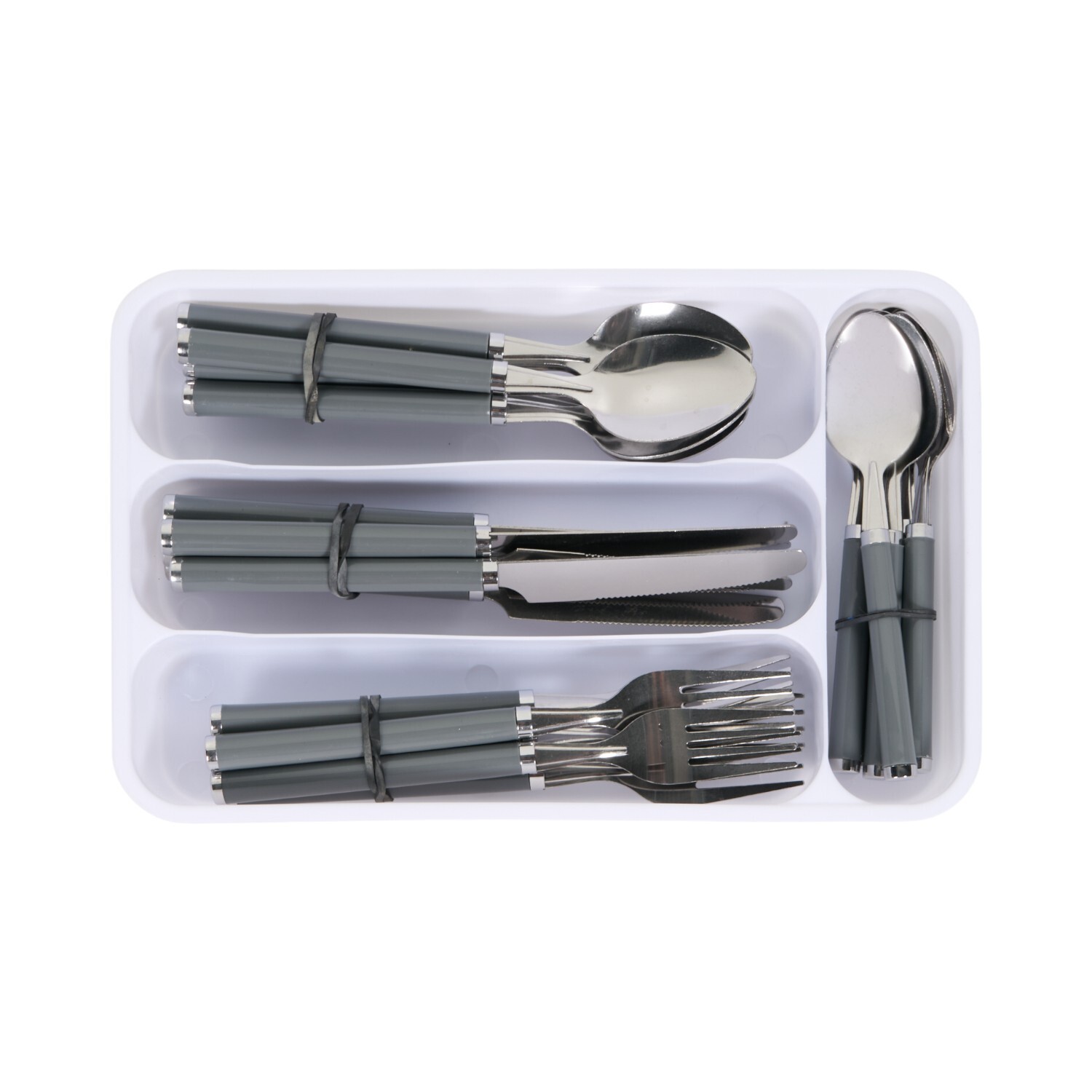 My Kitchen 24 Piece Stainless Steel Cutlery Set Chrome Image 2