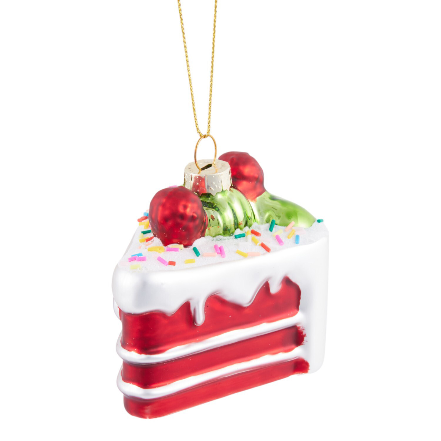 Glass Cake Tree DecorationRed Image 1