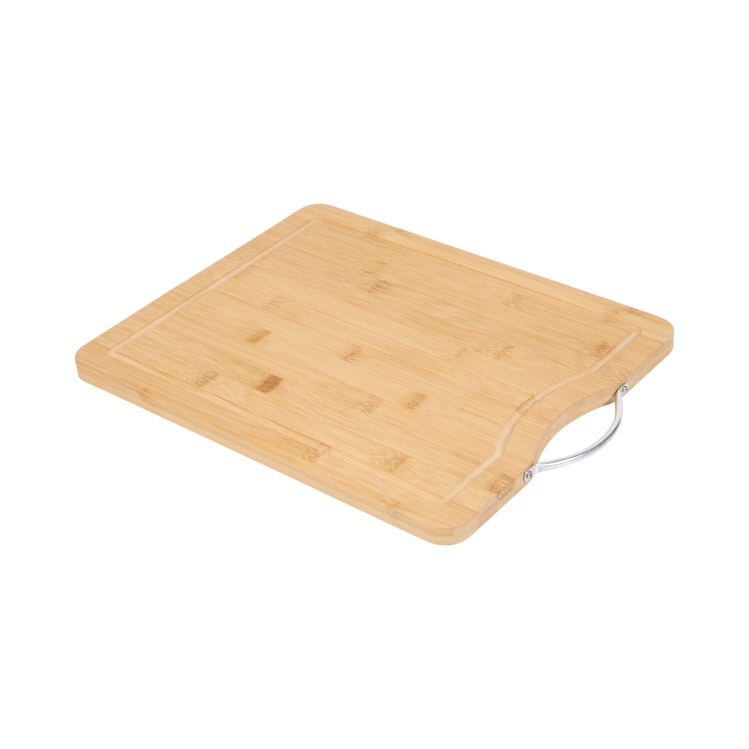 Bamboo Chopping Board Wire handle Natural Large Image 2