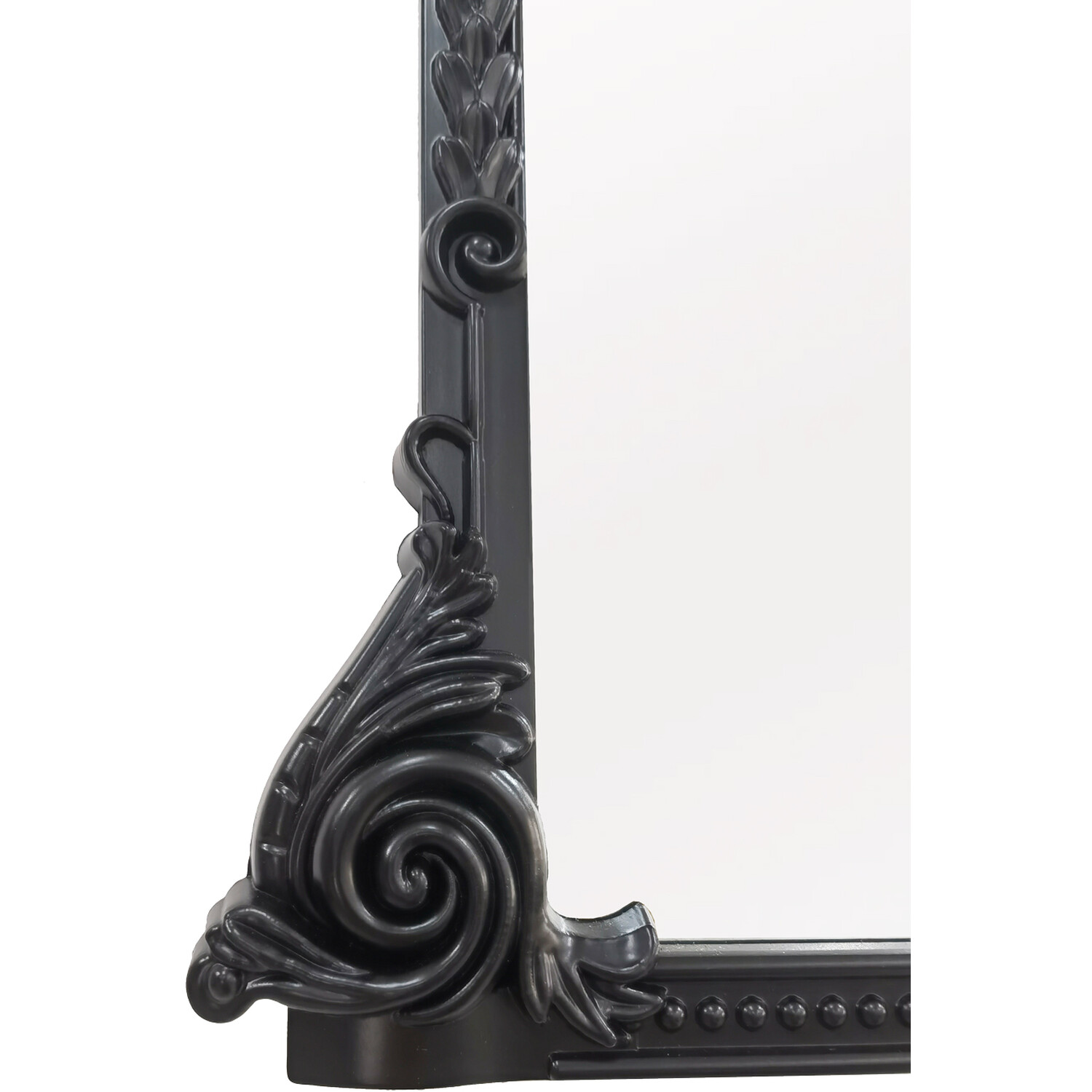 Ornate Beaded Mirror - Black Image 4