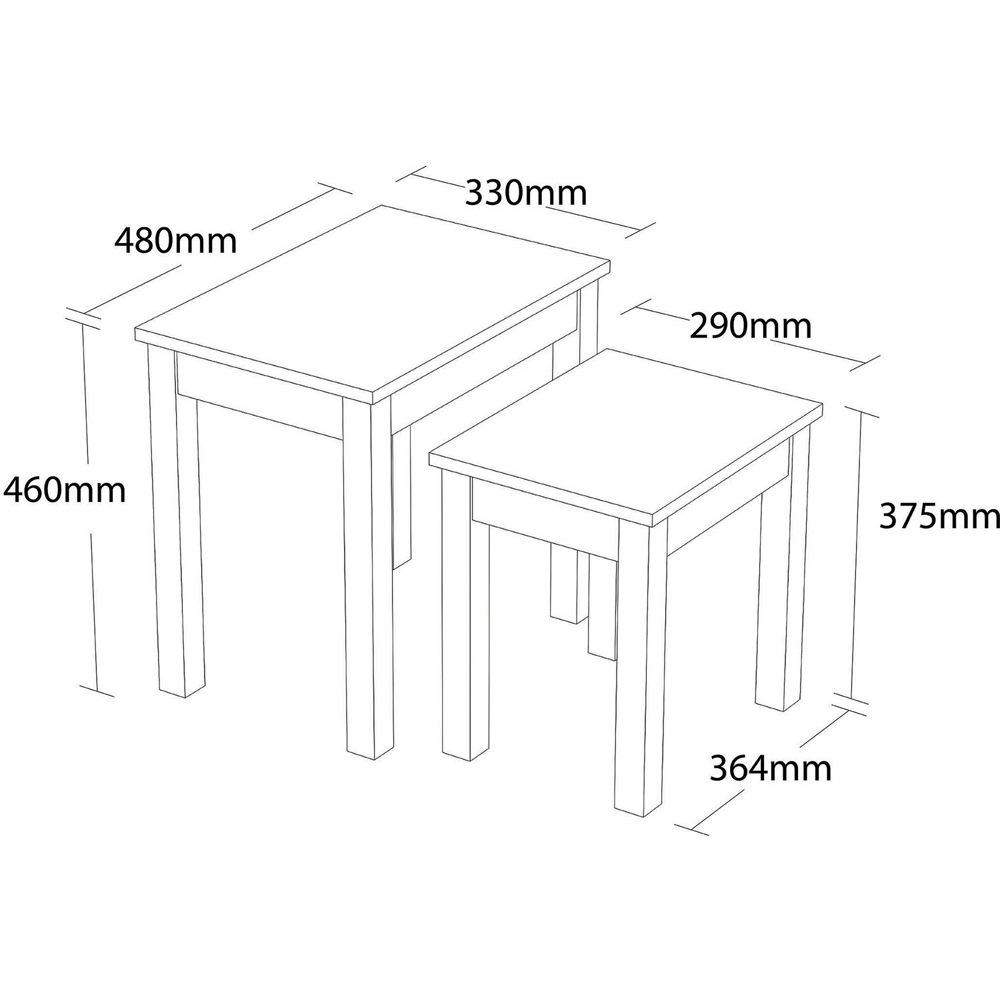 Lexington Cream Nest of Tables Set of 2 Image 3