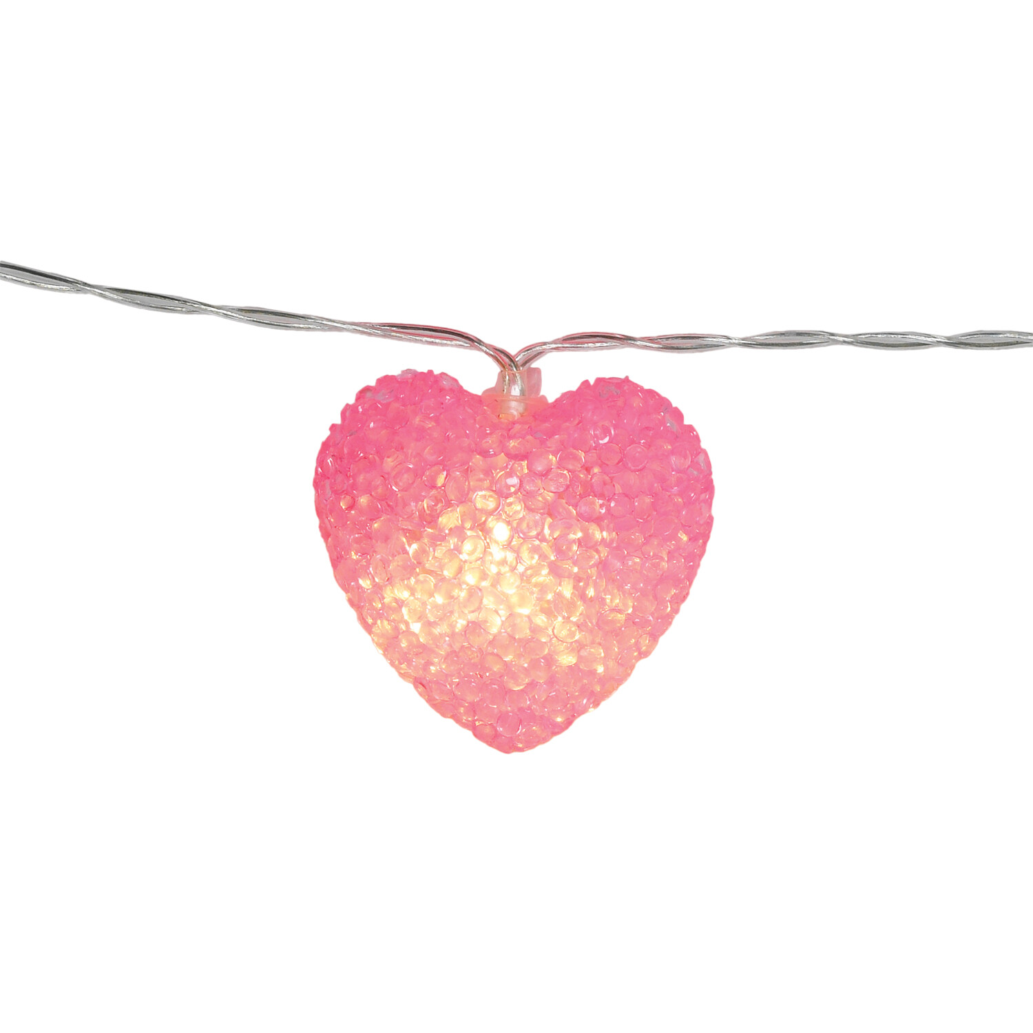 20 LED Ombre Heart String Light - Pink Image 2
