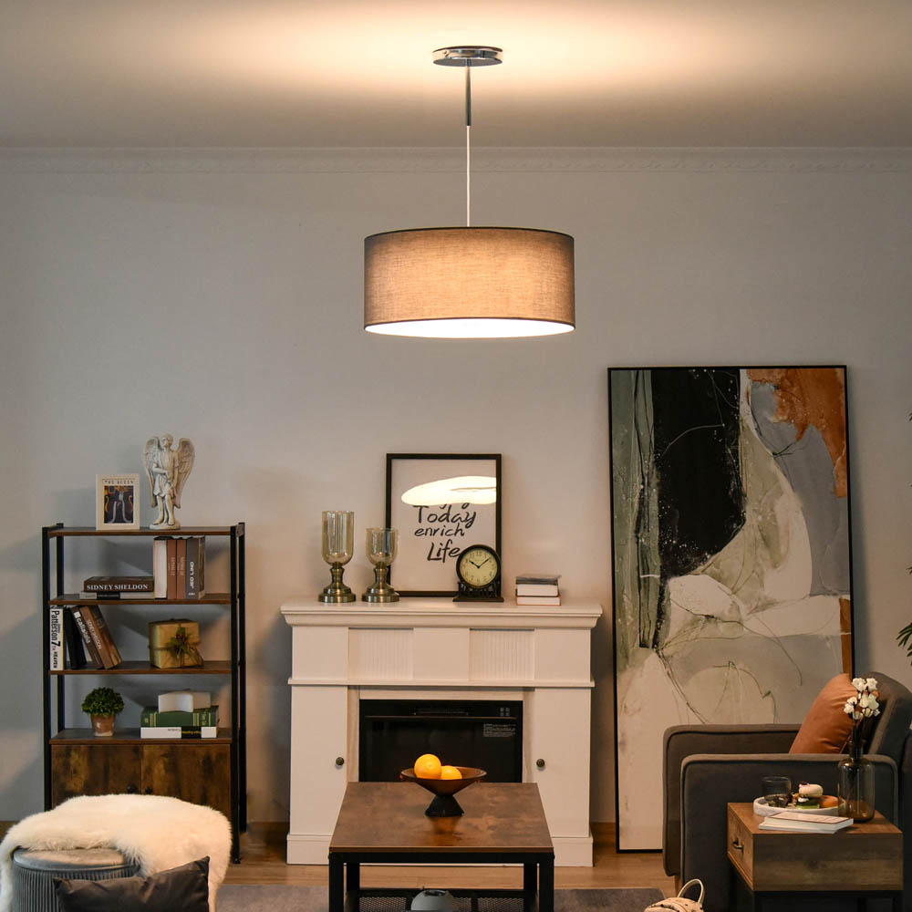 HOMCOM LED Chandelier with Metal Base Three Lighting Modes for Home Office Image 7