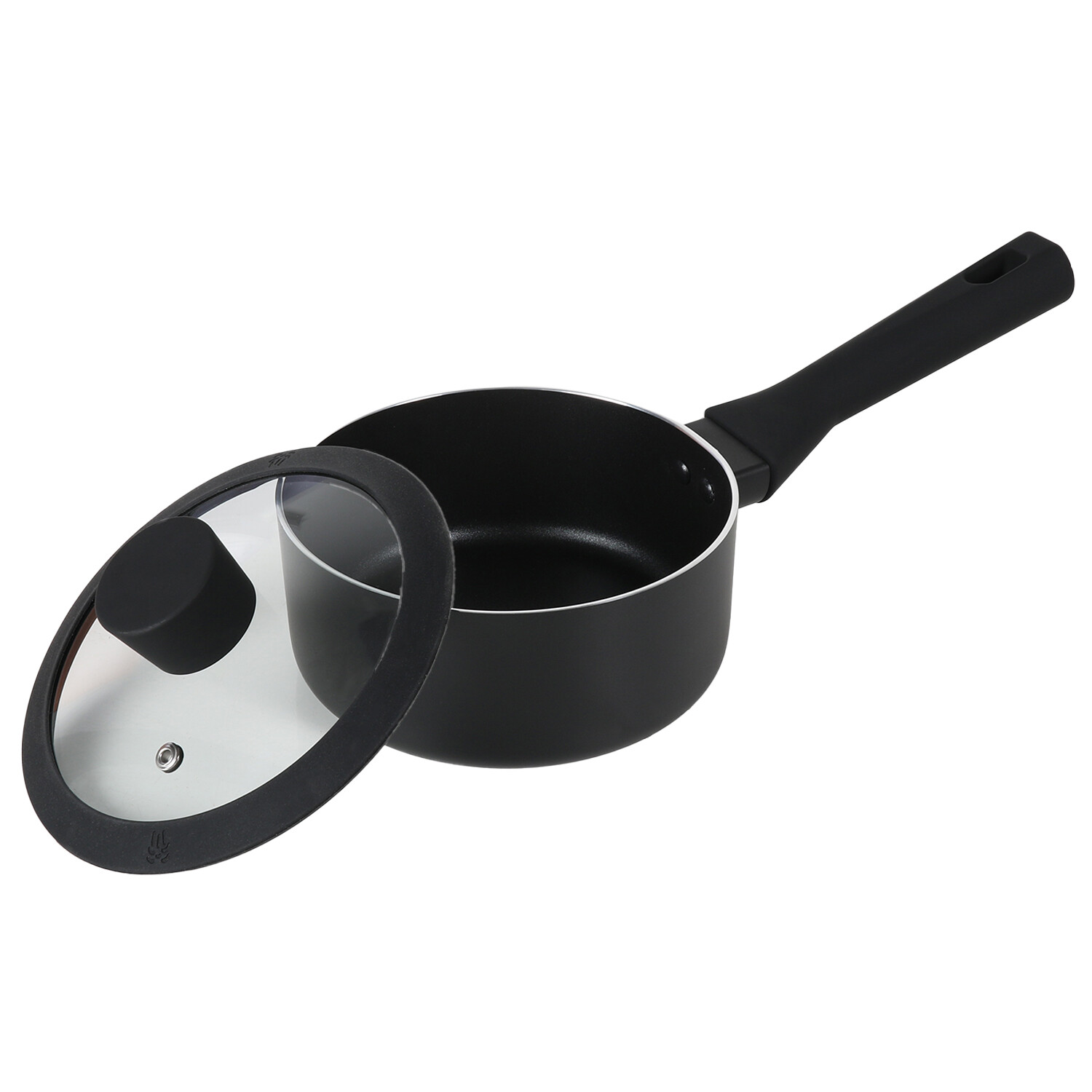 Soft Touch Non Stick Saucepan Set - Black / 18cm Saucepan Image 13