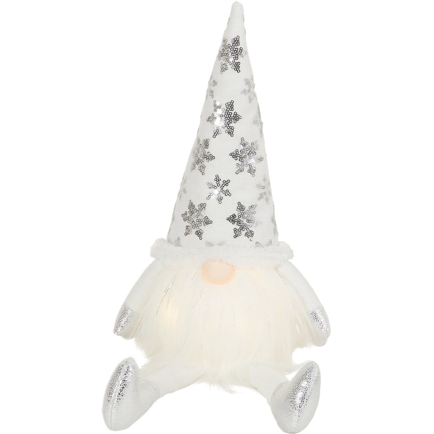 LED Shelf Sitting Snowflake Gonk - White Image 3