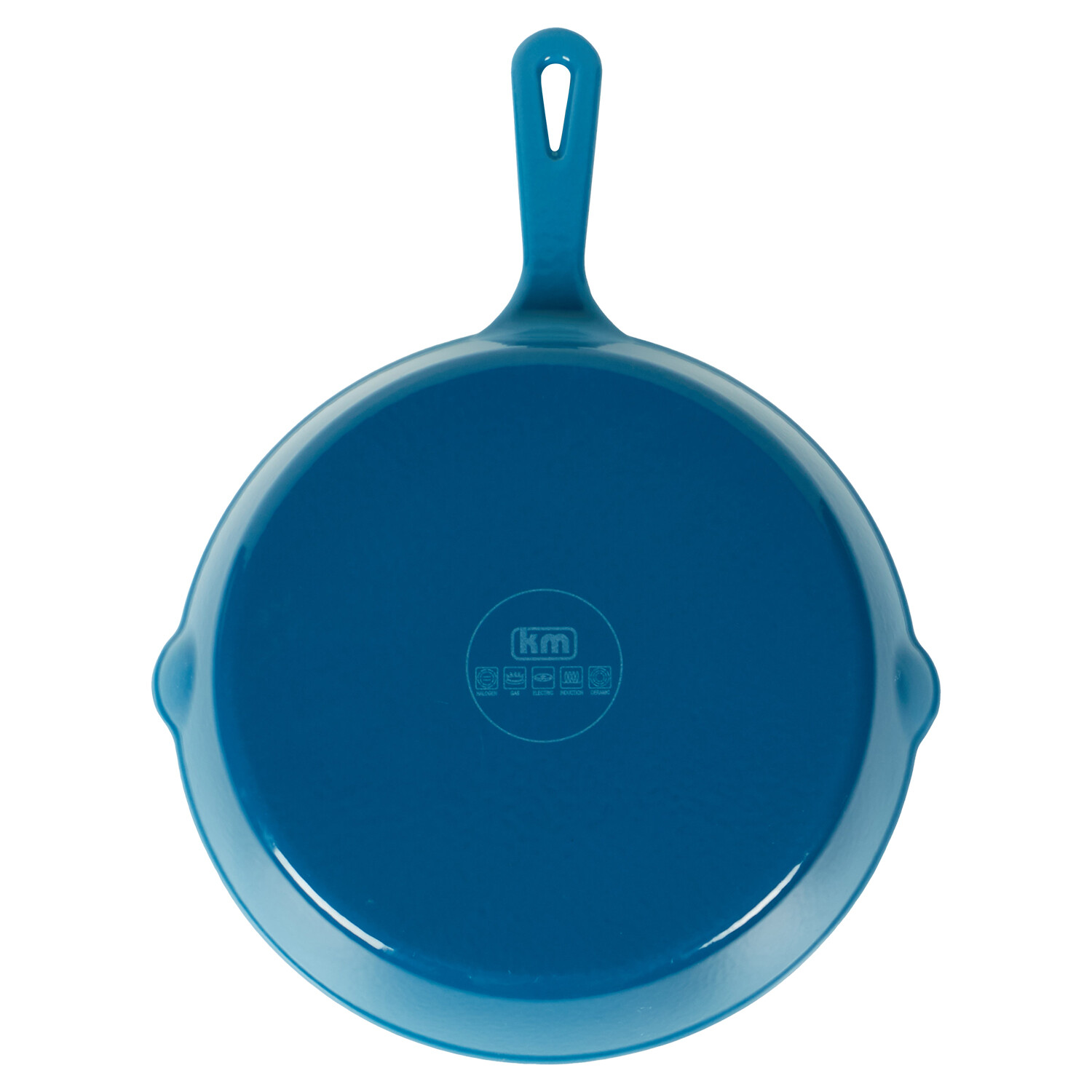 Kitchen Master Blue Cast Iron Fry Pan - Blue Image 3