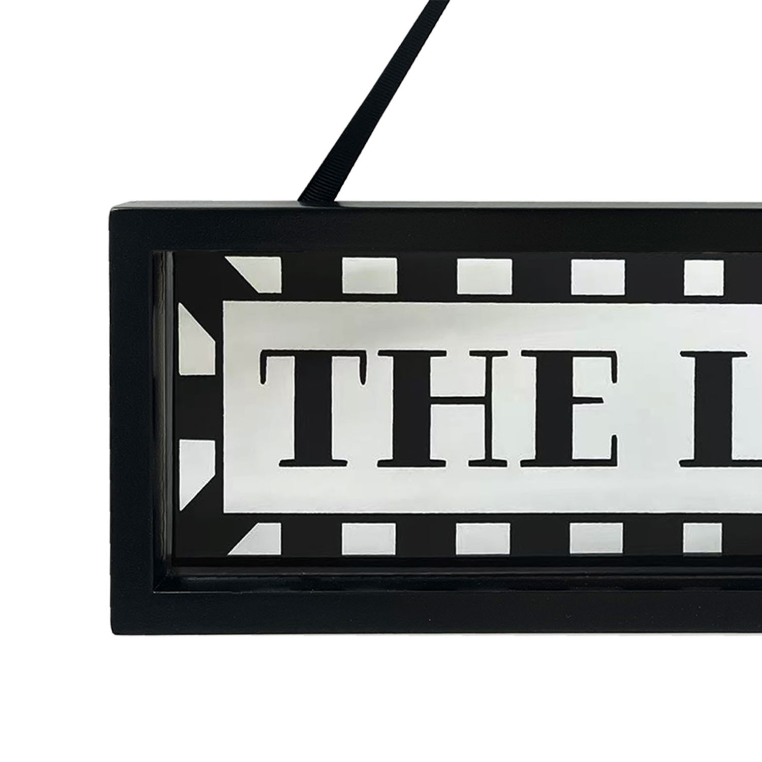 Monochrome Loo Hanging Sign Black Image 2