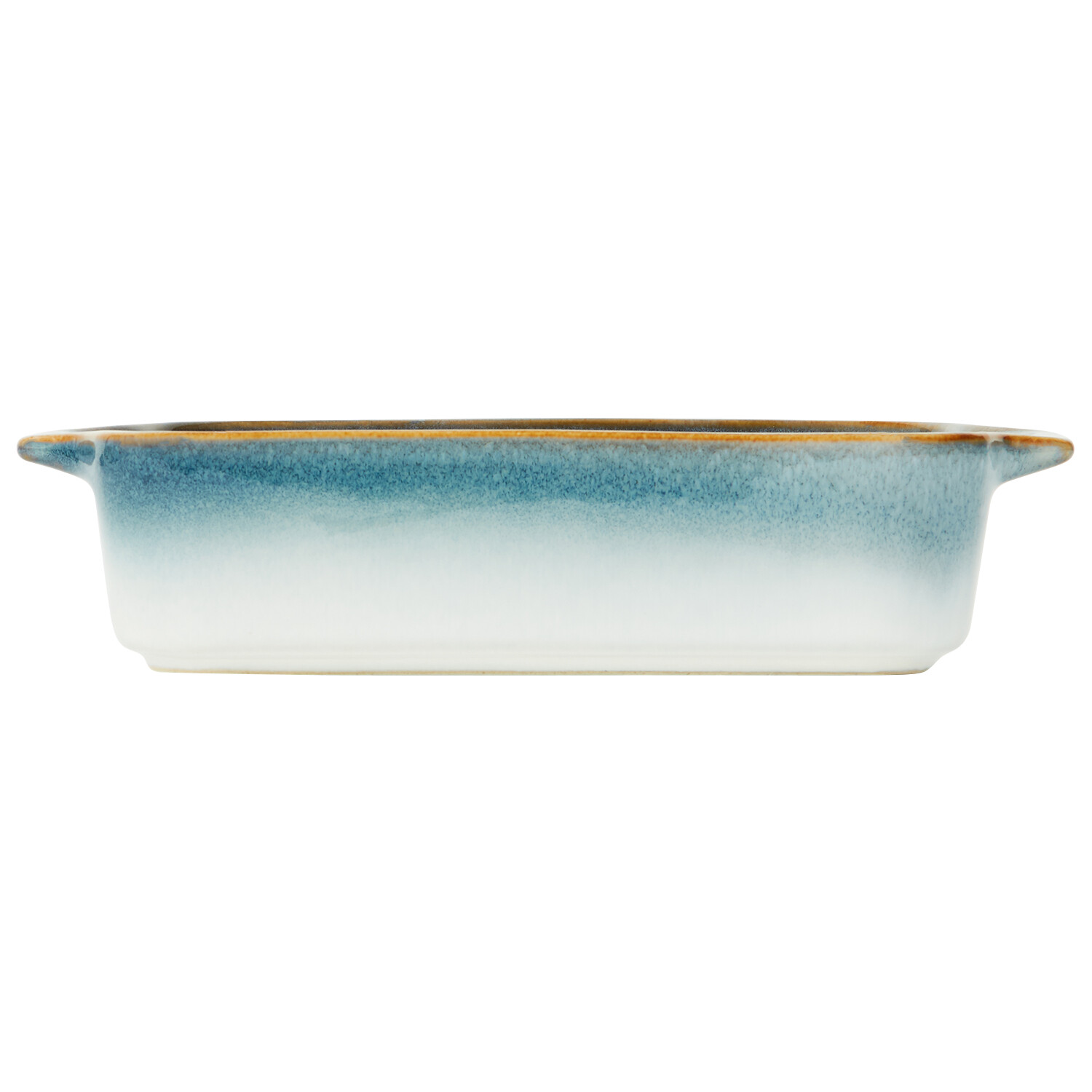 Santorini Reactive Glaze Roaster - Blue and White / Medium Image 2