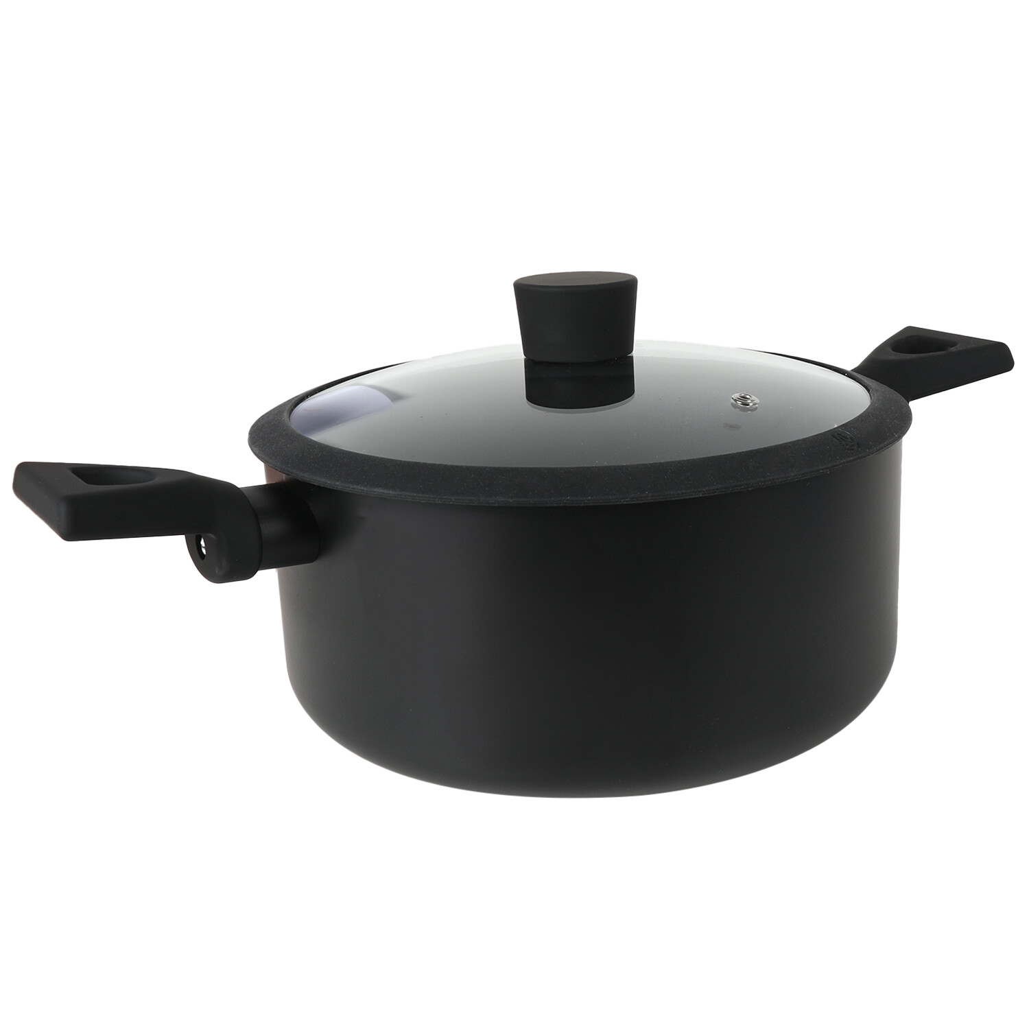 Soft Touch Non Stick Saucepan Set - Black / 20cm Saucepan Image 10