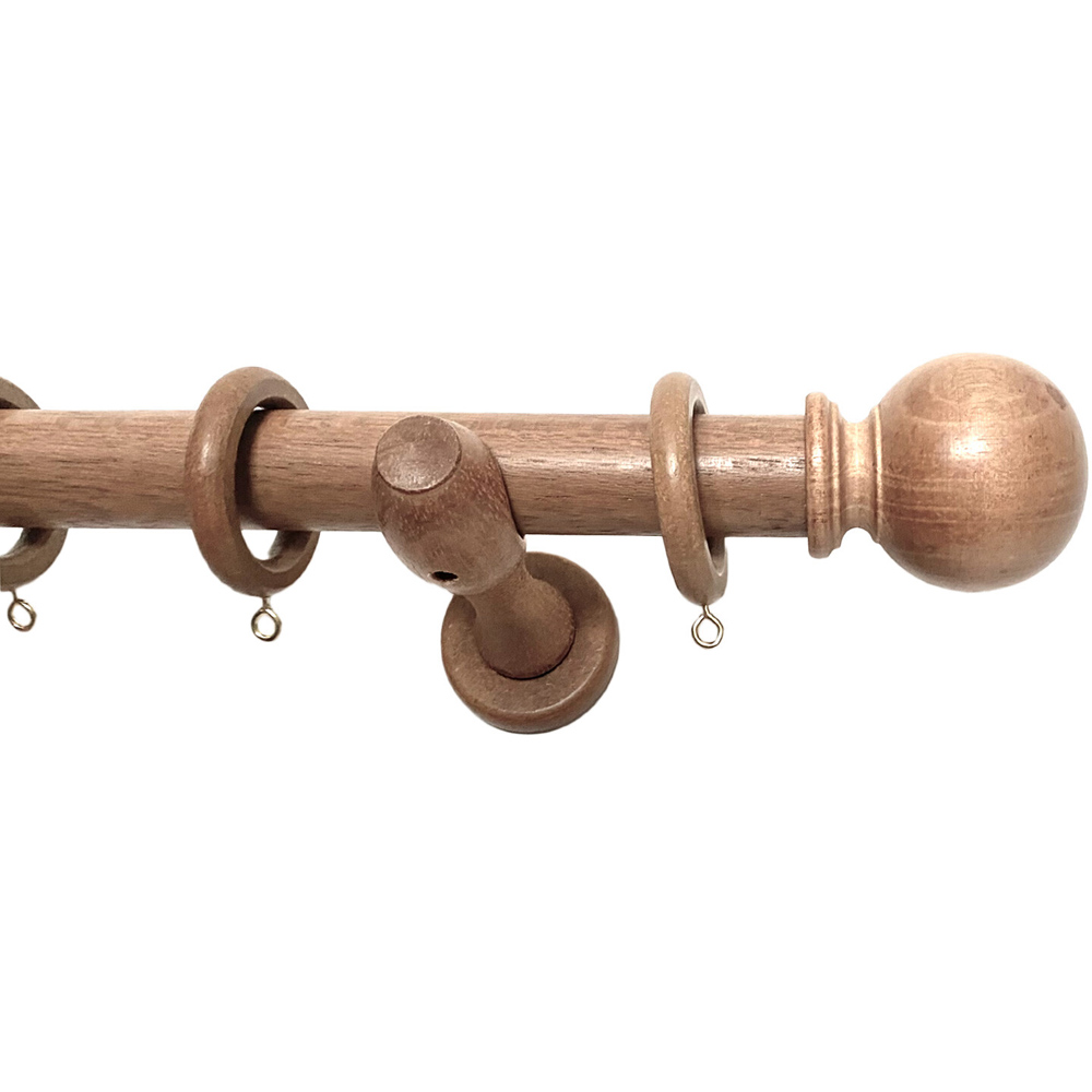 Richmond Rustic Oak Curtain Pole 240cm Image 2