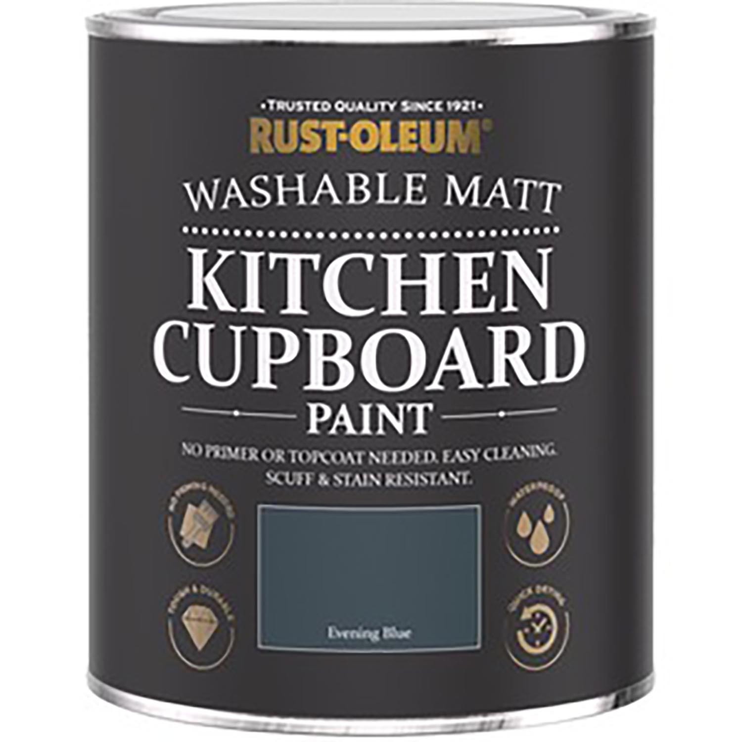 Rust-Oleum Evening Blue Kitchen Cupboard Paint 750ml Image 2