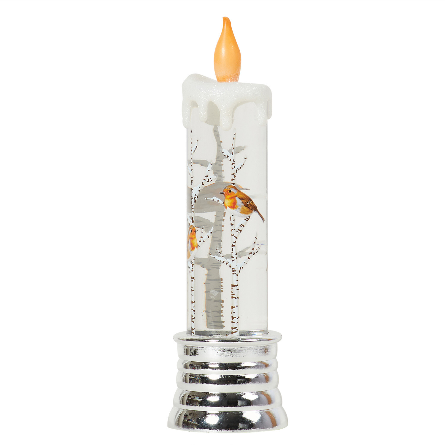 Traditional Glitter Spinning LED Candle Image 3