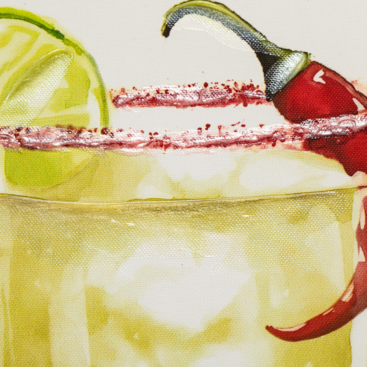 Trendy Striped Cocktail Framed Canvas Image 8