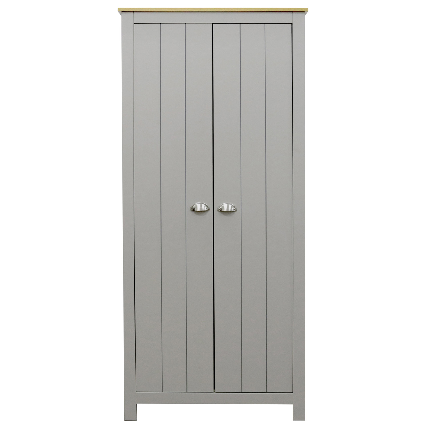 Lexington 2 Door Grey Wardrobe Image 2
