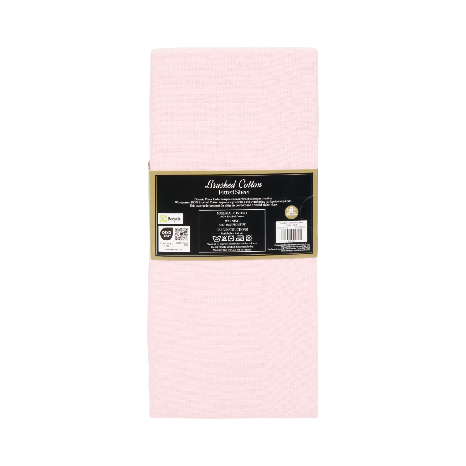 Cosy Brushed Cotton Fitted Sheet Blush Single Image 3
