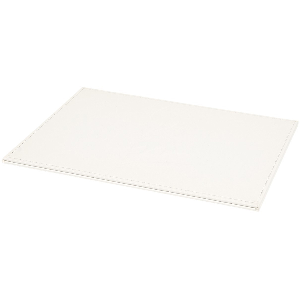 Set of 4 Embossed Faux Leather Placemats Natural Image 3