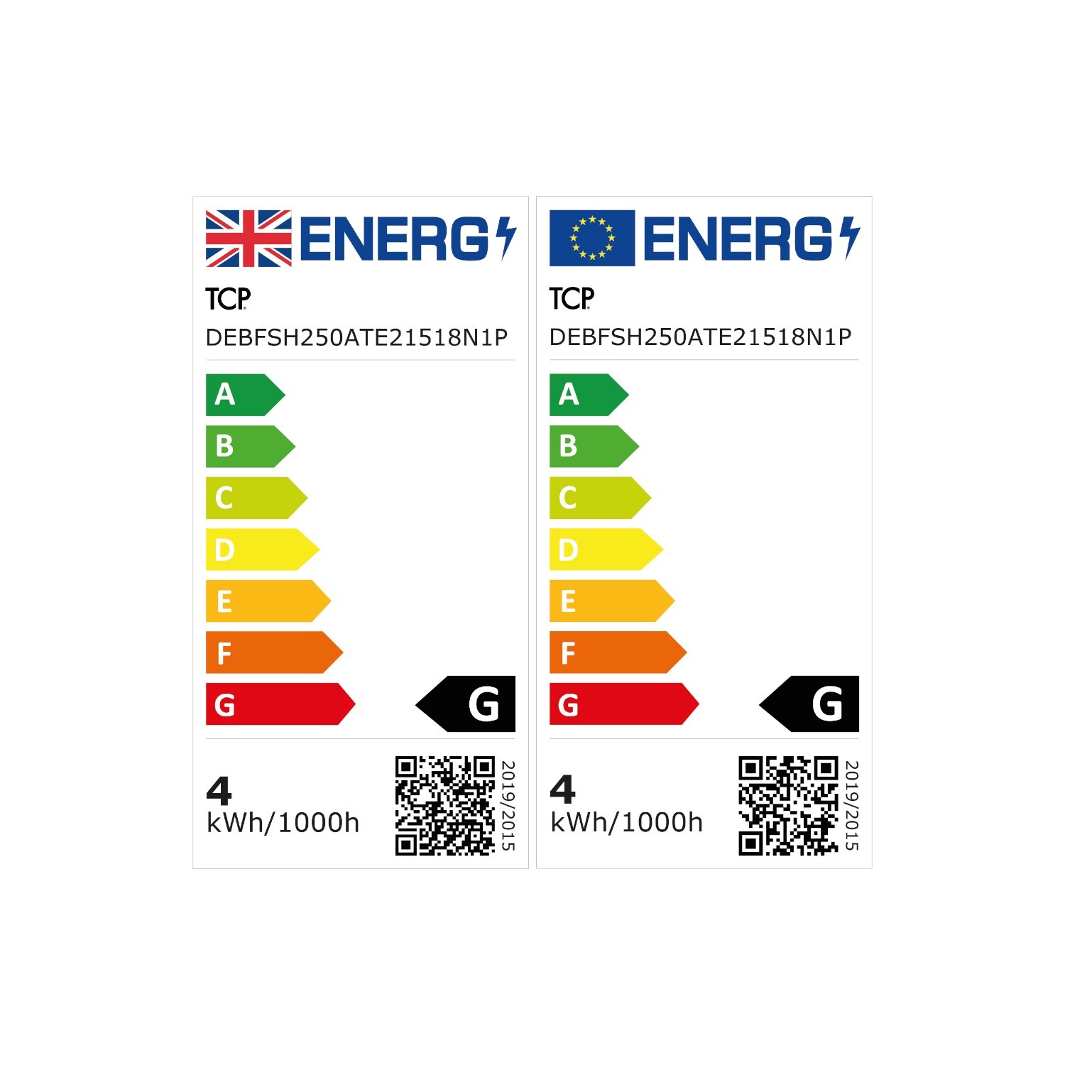 TCP Short Horn Decorative Filament 250L E27 Bulb Warm White Image 7
