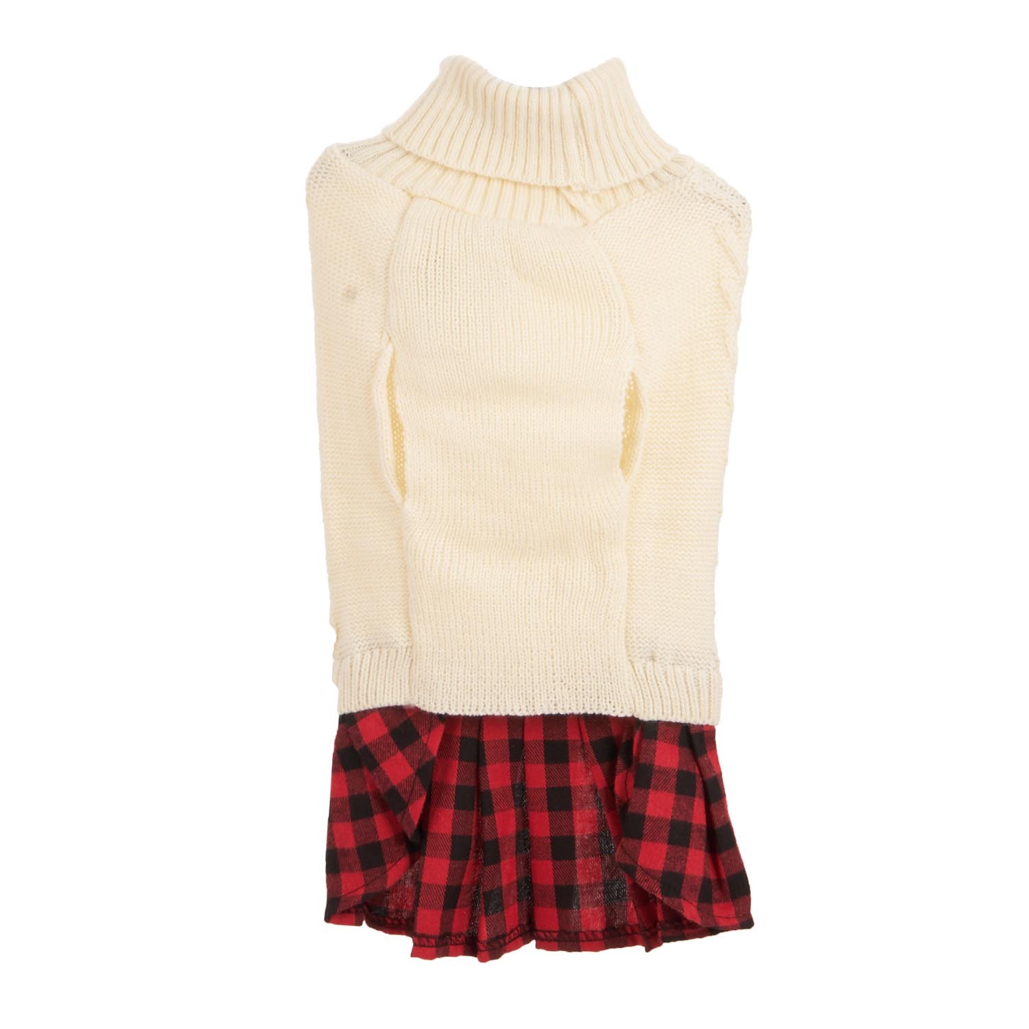 Winter Jumper Pet Dress - Cream / 40cm Image 2