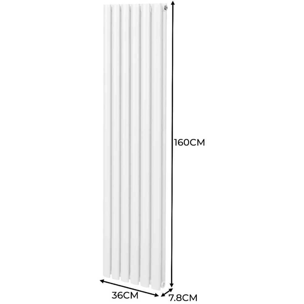 Monster Shop 4195BTU White Oval Column Radiator 1600 x 360mm Image 6