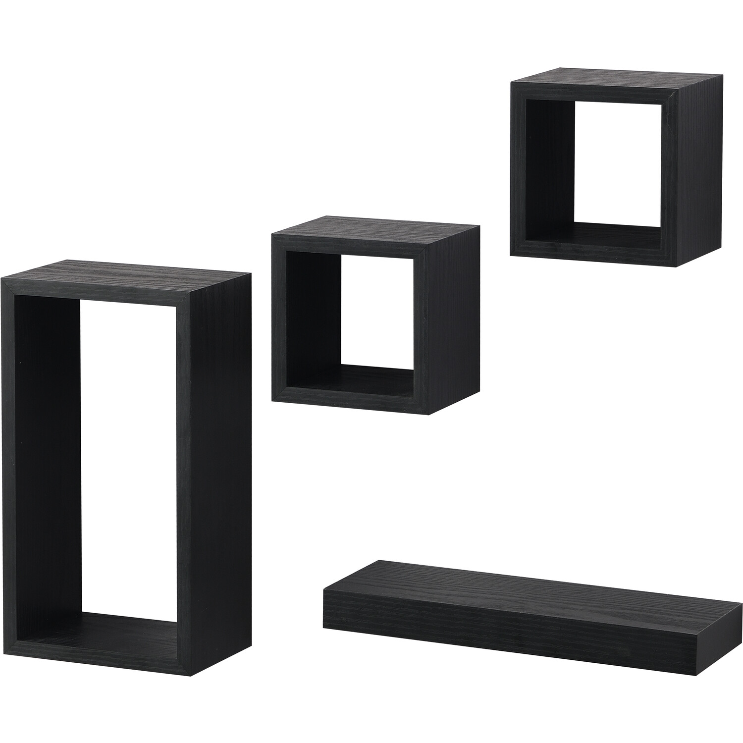 Set of 4 Latitude Floating Shelves - Black Image 3