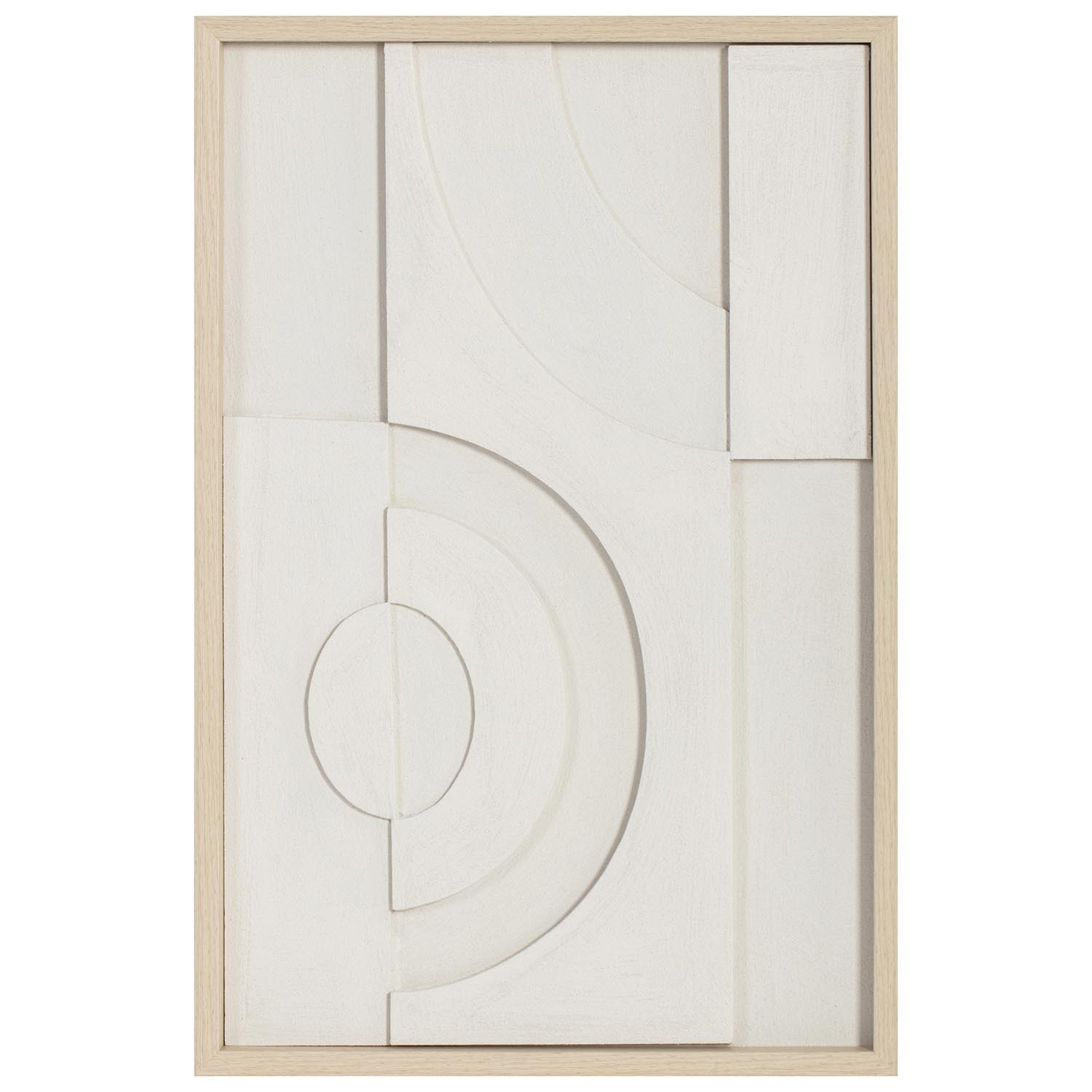 Single Neutral 3D Geometric Framed Wall Art 60 x 40cm in Assorted styles Image 2