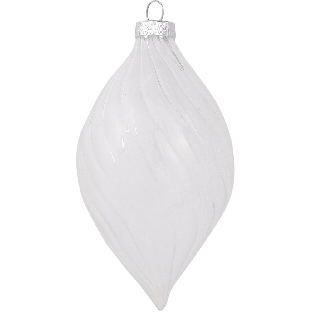 Clear White Feather Bauble - White Image 2