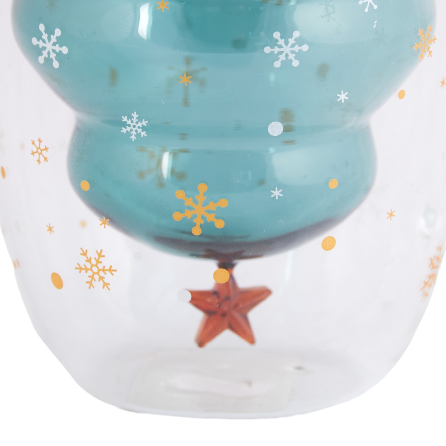 Christmas Tree Double Wall Glass Mug Green Image 3