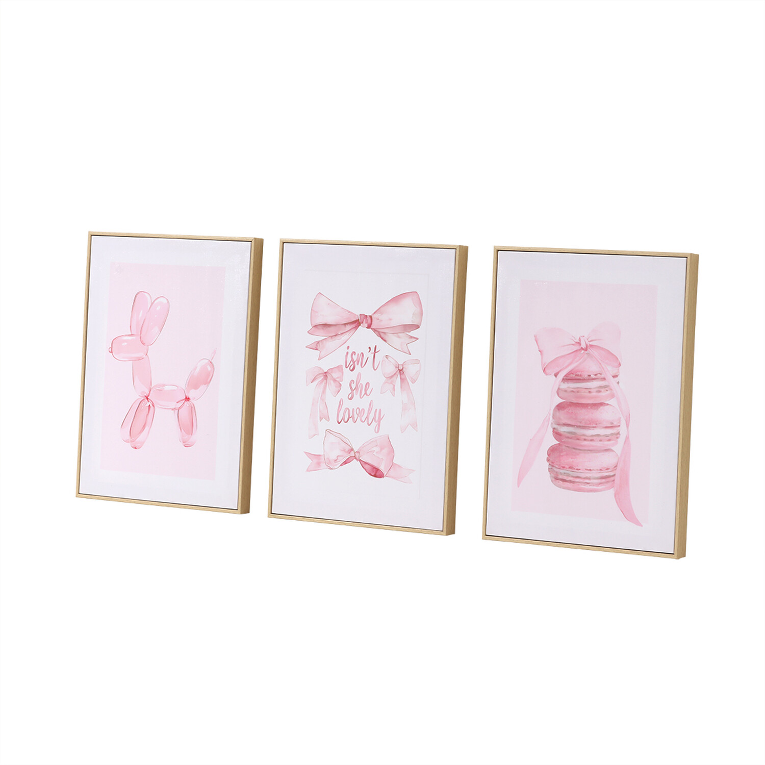 Set of 3 Coquette Aesthetic Framed Art - Pink Image 7