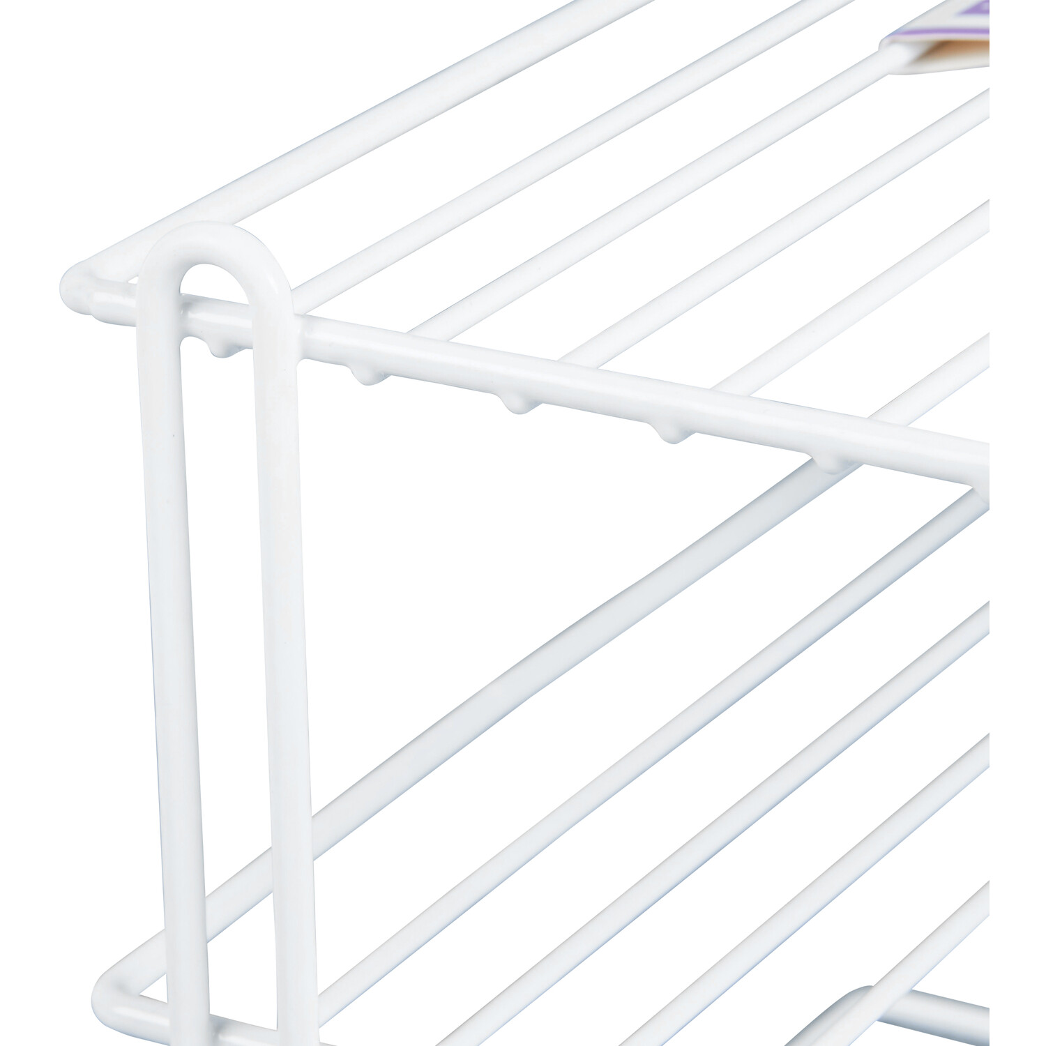 White Metal Corner Plate Stand - White Image 3