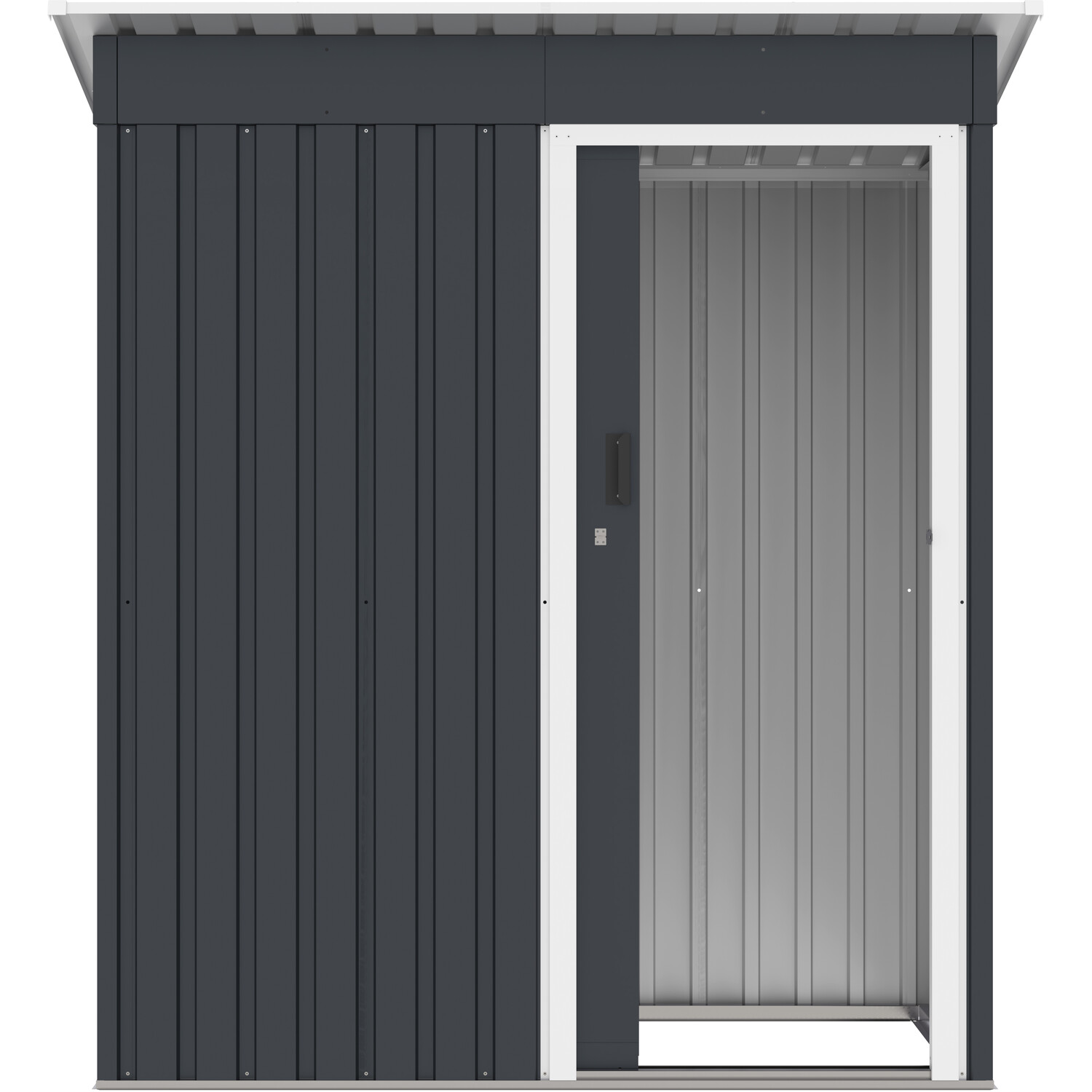 Garden Metal Storage Shed Black Image 6