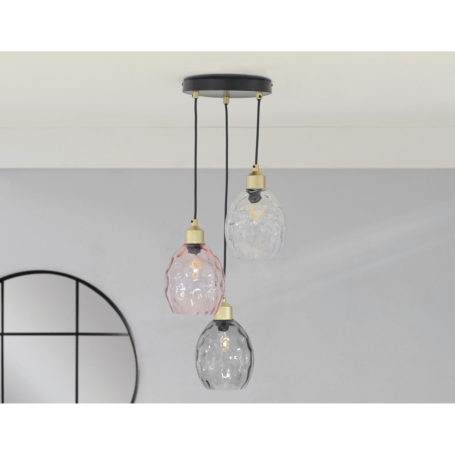 Neave 3 Light Droplet Ceiling Fitting Image 4