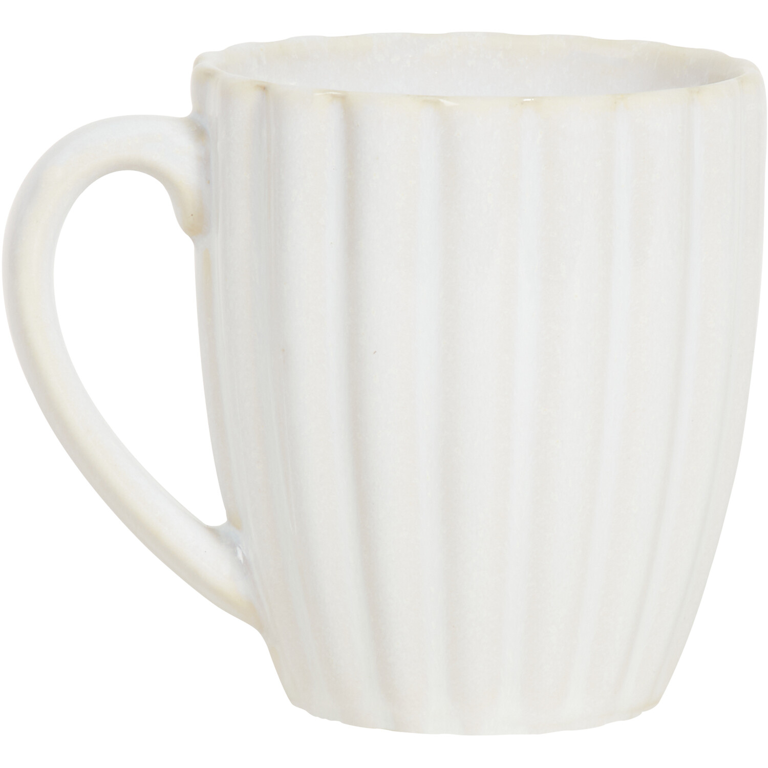 Pack of 4 Ribbed Mugs - White Image 4