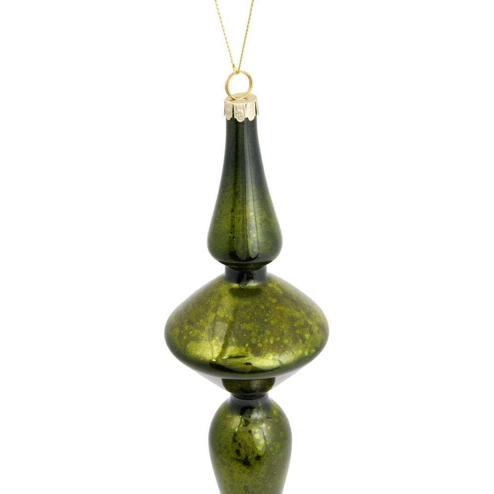 Christmas Antique Droplet Pine Green Image 2