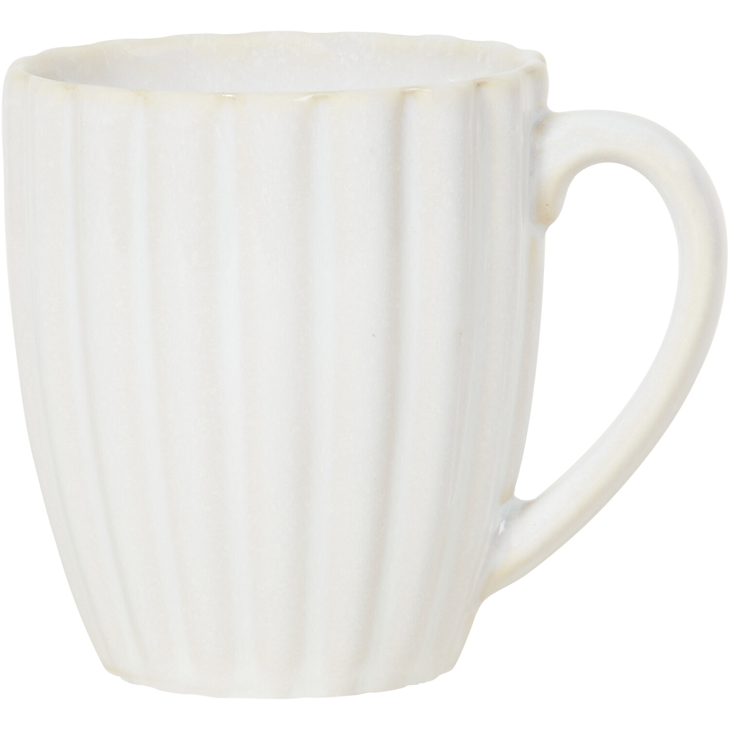 Pack of 4 Ribbed Mugs - White Image 3