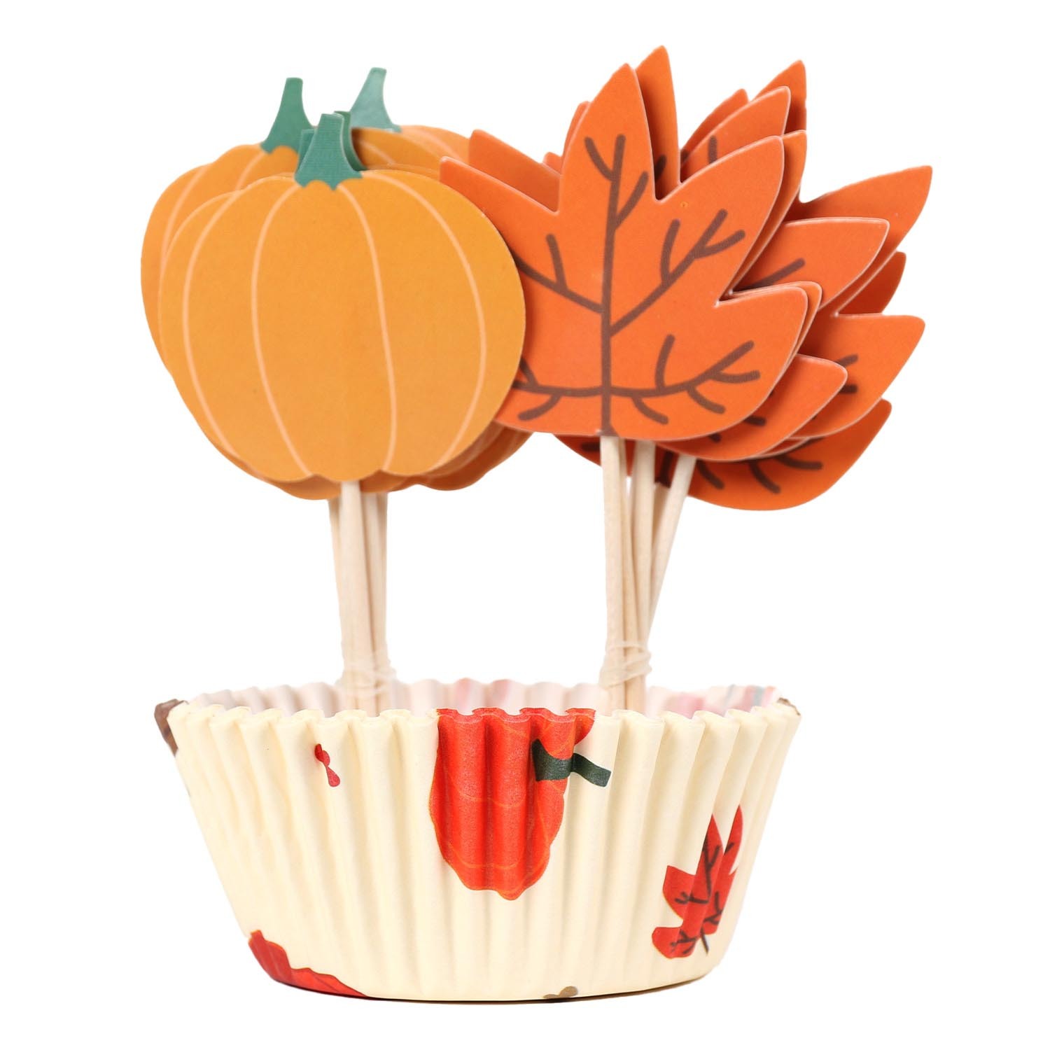 Autumn Cupcake Cases - Orange Image 3