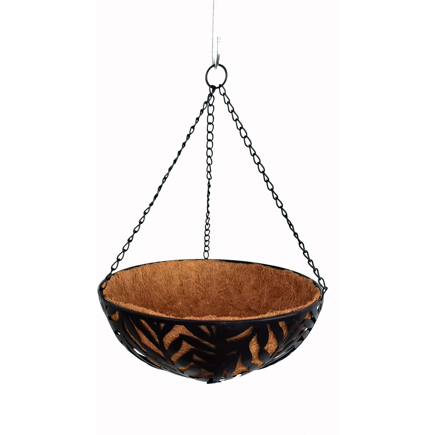Ornate Hanging Basket Black 30cm Image 1