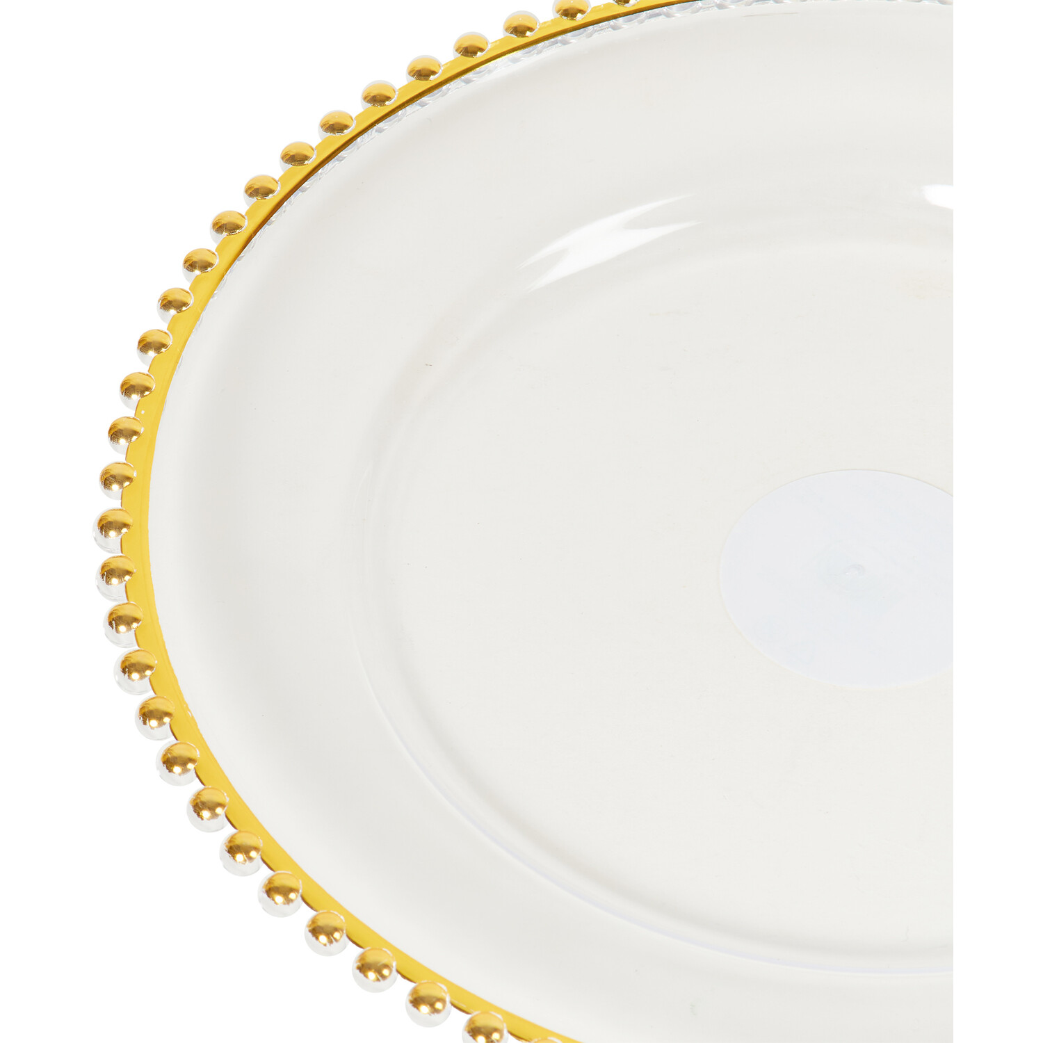 13" Charger Plate with Metallic Rim - Gold Image 3