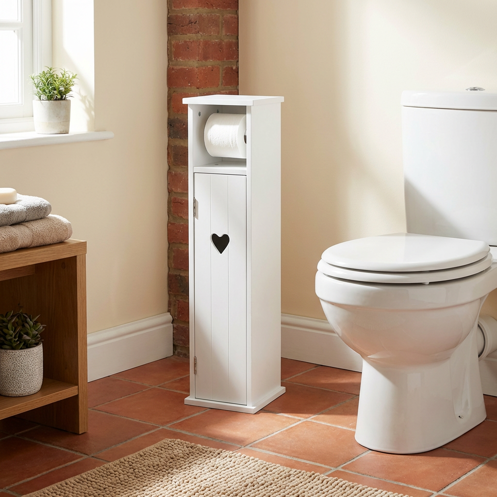 Oxford White Toilet Roll Holder Image 4