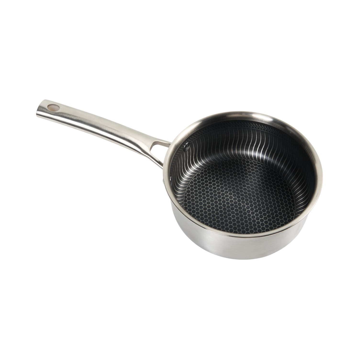 Stainless Steel Saucepan with Lid Silver 18cm Image 2