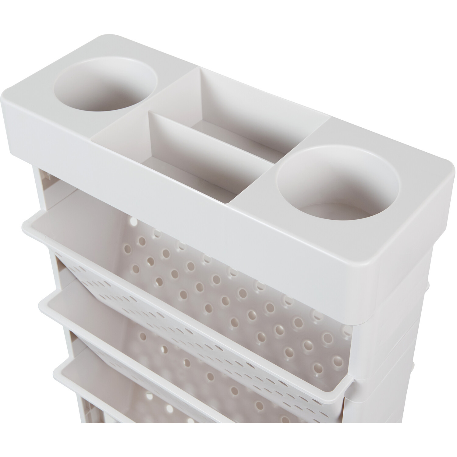 Storage Organiser With Wheels - White Image 4