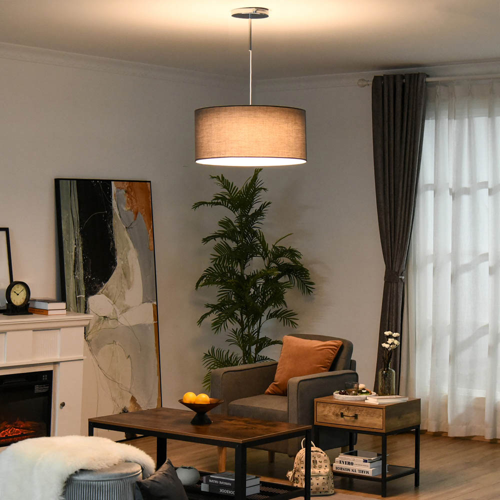 HOMCOM LED Chandelier with Metal Base Three Lighting Modes for Home Office Image 2