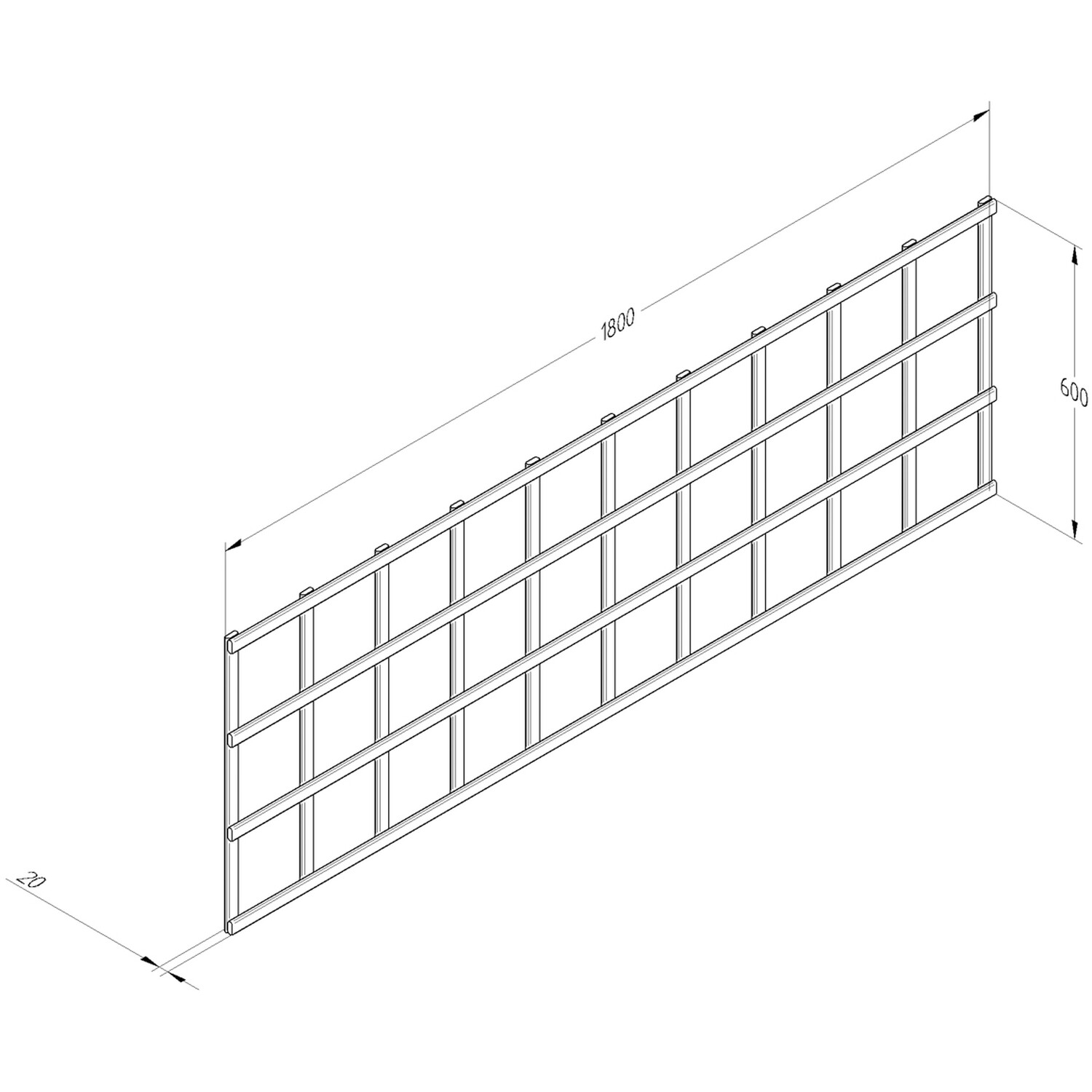 Planed Trellis - 2ft Image 5