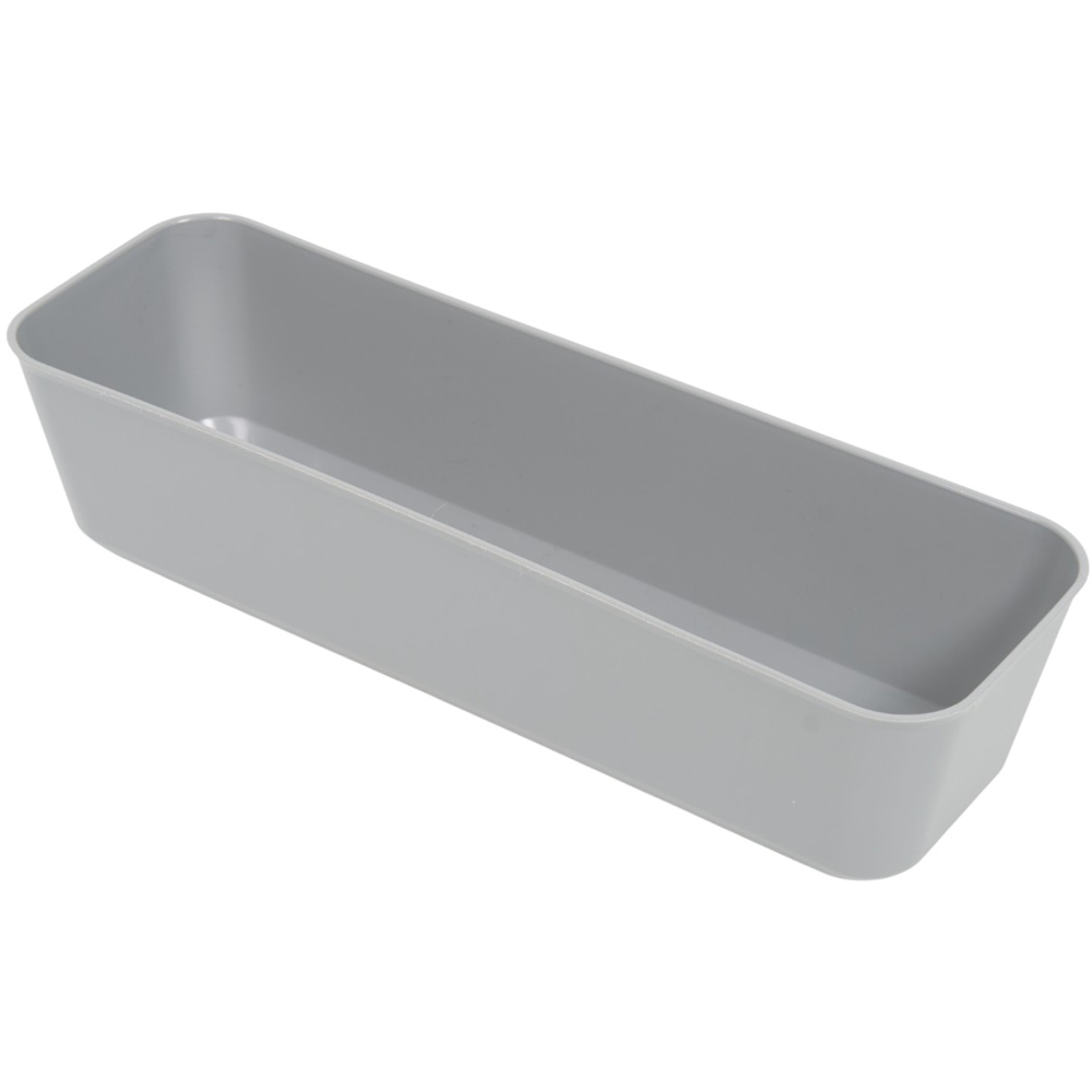 Long Multi Purpose Plastic Storage Tray 3 Pack Image 5