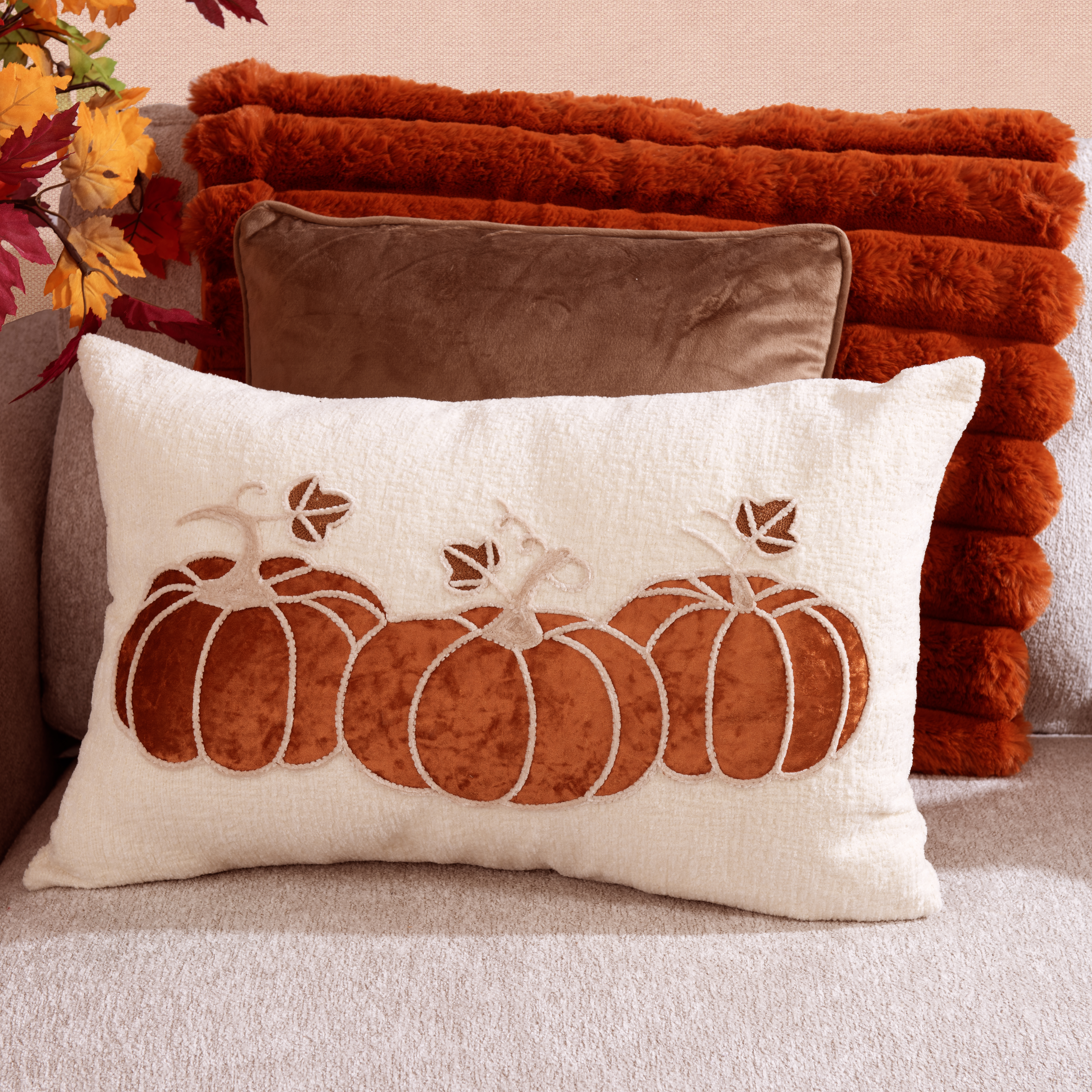 Matte Velvet Square Cushion - Mocha Image 2