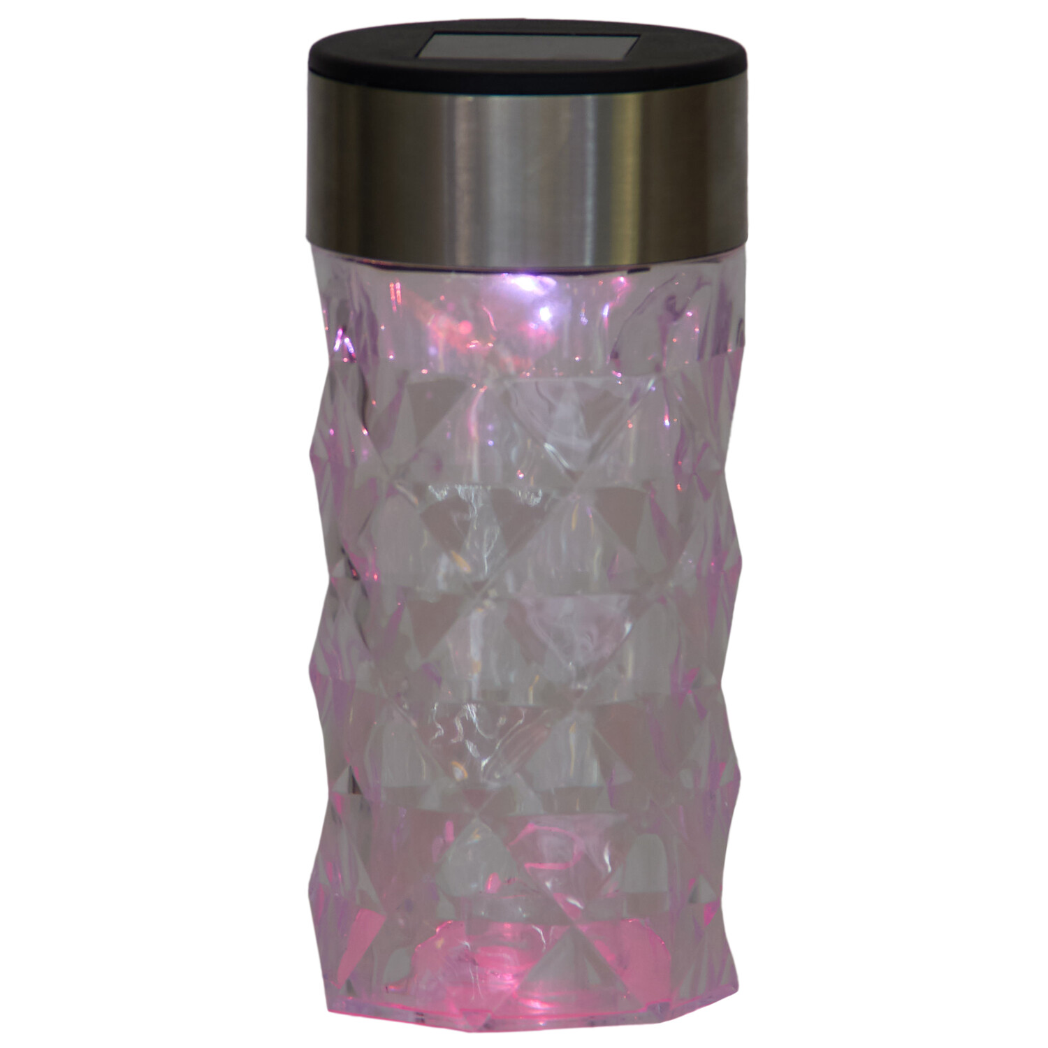 2 in 1 Solar Crystal Effect Light - Black and Clear Image 4